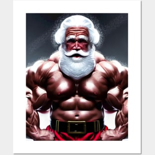 MUSCLE SANTA #1 Posters and Art